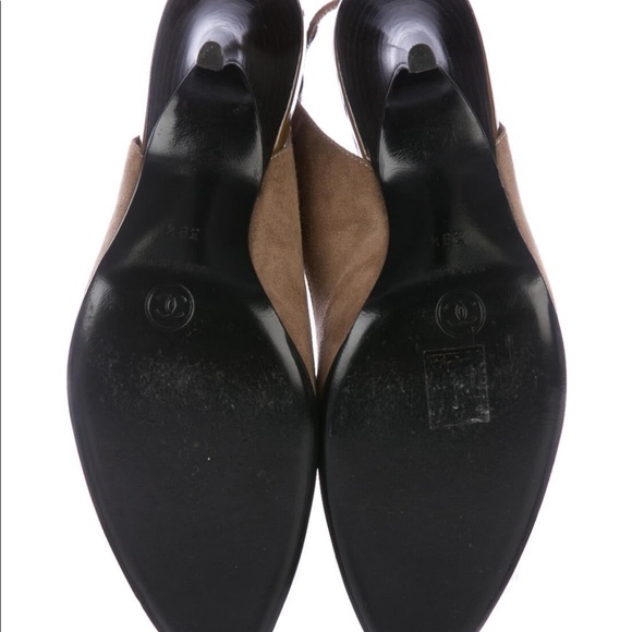 WOMEN’S CHANEL SUEDE SLINGBACK PUMPS SZ 8.5 US - Picture 6 of 9